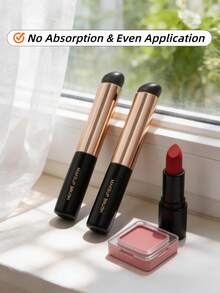 OEIEZ Cọ môi mini bằng silicon, mềm mại và mượt mà, dùng để tán son môi, son dưỡng và son bóng, hợp vệ sinh và dễ làm sạch, dụng cụ trang điểm môi di động. - màu đen - Xem 9