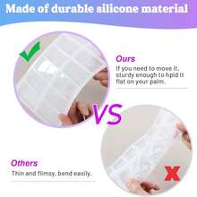 2pcs Resin Domino Mold, 28 Cavities Resin Cast Domino Silicone Mold, Epoxy Resin Mold, Suitable For DIY Domino Game, Pendant, Jewelry - Milky White/silicone - View 7