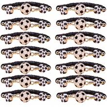 5pcs World Cup Sports Series Bracelets, Basketball, Football, Rugby, Volleyball, Baseball Rope Woven Bracelets - Multicolor - View 3