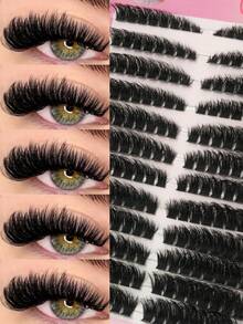 These 192-Cluster D-Style Curled And Finely Segmented False Eyelashes, With Mixed Lengths From 2-18mm, Effortlessly Create A Stunning Eye Makeup Look Suitable For All Occasions. These Lash Clusters And False Eyelashes Are Perfect For Enhancing Eye Allure, Making You Radiant In Any Setting. - D - 查看 6