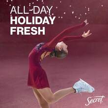 Secret Fresh Antiperspirant Deodorant For Women, 72hr Breathable Odor Protection With Pro-Hyaluronic Acid, Holiday Invisible Solid, Champagne Blush With Berries, Sugared Rim & Rose Petals Scent, 2.6oz - 香檳桃紅葡萄酒佐莓果 - 查看 4