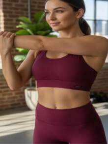 Top Fitness K2b Original Cropped Racerback Sport Fitness - Màu Đỏ Sâu - Xem 6