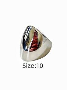 1枚简约优雅法式时尚316不锈钢18K镀金真空涂层戒指，经久耐用，防水防过敏，适合日常、旅行和度假佩戴。 - 光面長女士戒指 - 查看 13