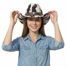 Bohemian Polyester Western Style Soft Felt Hat - Cow Head Brand Cow Hat - View 3