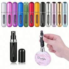 1pc 5ml Refillable Mini Perfume Spray Bottle With Travel Perfume Pump Case - Multicolor 2 - View 1
