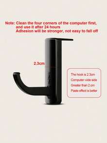 1pc Headphone Hanger Holder, Suitable For Computer Headphones, Monitors, Desktops, Walls, Compact And Durable Headphone Stand Provides Secure Support And Space Saving, Suitable For School Supplies, Back To School Season - Multicolor - View 2