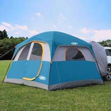 SUV Tent For Camping 6-Person SUV Tailgate Tent - Easy Set Up With Rainfly 10'x9'x78in H - Xanh dương đại dương - Xem 1