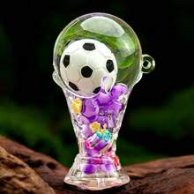 FIFA 1 件世界杯奖杯造型亚克力油画流沙钥匙扣包挂件，采用高透明亚克力材质，饰以精致的流沙亮片设计，摇晃时流沙会梦幻般流动，引人注目。 - 金盃 - 查看 10