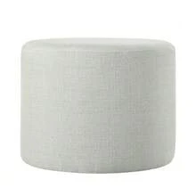 Ball & Cast 2-Piece Nesting Stool Set With Storage, Footstool With Linen Cover And Wooden Shelf, 58 Cm Round Coffee Table & Bench, Beige - Beige - View 8