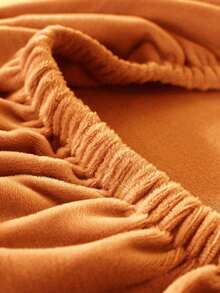 1件装/4件装，天鹅绒餐椅套 - 柔软、可水洗、弹性好且贴合度高的椅套，无印花设计，餐椅套，宴会椅套，涤纶混纺面料，弹性贴合，适用于家庭、餐厅、宴会等场合，也适用于圣诞节和其他各种节日。 - 橘色 - 查看 5