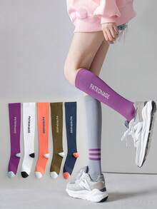 1/2/4 Pasang Kaos Kaki Lari Fitness Bertali Tinggi, Dirancang untuk Meningkatkan Sirkulasi Darah, Cocok untuk Lari, Bersepeda, Pilates, Yoga, dan Olahraga Lainnya - MultiWarna - View 2