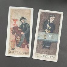 78 piezas Juego de Cartas de Tarot Vintage, Sistema Marsellés, Versión Italiana, Juego de Fiesta de Ocio, Cartas de Adivinación, Regalo de Vacaciones - idioma italiano - Ver 3