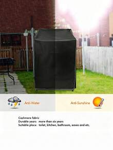 1 paquete de cubierta impermeable y a prueba de polvo para lavadora y secadora, disponible en 2 estilos, con cordón ajustable, se ajusta a la mayoría de lavadoras de carga superior y frontal - Multicolor - Ver 11