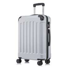YONSLY Hard Shell Suitcase 16/20/24/28 Inches With 4 360° Wheels Sturdy Double Zipper Combination Lock Mesh Pocket Soft Rubber Handle Travel Suitcase - 銀色 - 查看 9