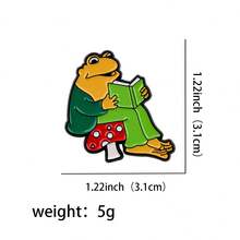 Süße Tier Frosch Emaille Anstecknadeln, witzige Cartoon Kröte Brosche Anstecknadel für Rucksack, Kleidung, Accessoires, Mode Schmuck, Freundschaftsgeschenke - Grün - Übersicht 15