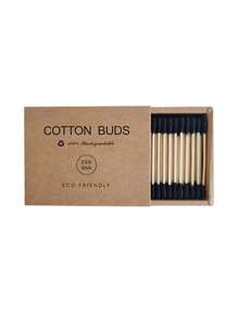 200支/包牛皮纸盒装竹木双头棉签，适用于化妆、卸妆、耳部清洁 - 多色 - 查看 13