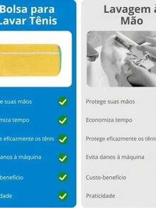 Saco para Lavar Tênis na Máquina Bolsa Protetora Lavagem - Multicolorido - Visão 4