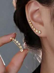 一对欧美经典百搭时尚花朵七星耳环，夏季饰品 - 彩色 - 查看 14
