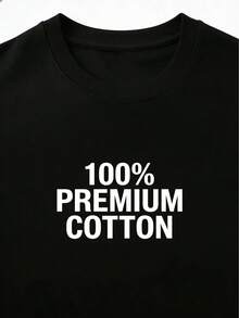 Double-Sided Printed T-Shirt, Suitable For Men And Women, The Best Gift For Summer Casual Short Sleeved T-Shirt - Premium Cotton Graphic Printed Round - 黑色1 - 查看 2