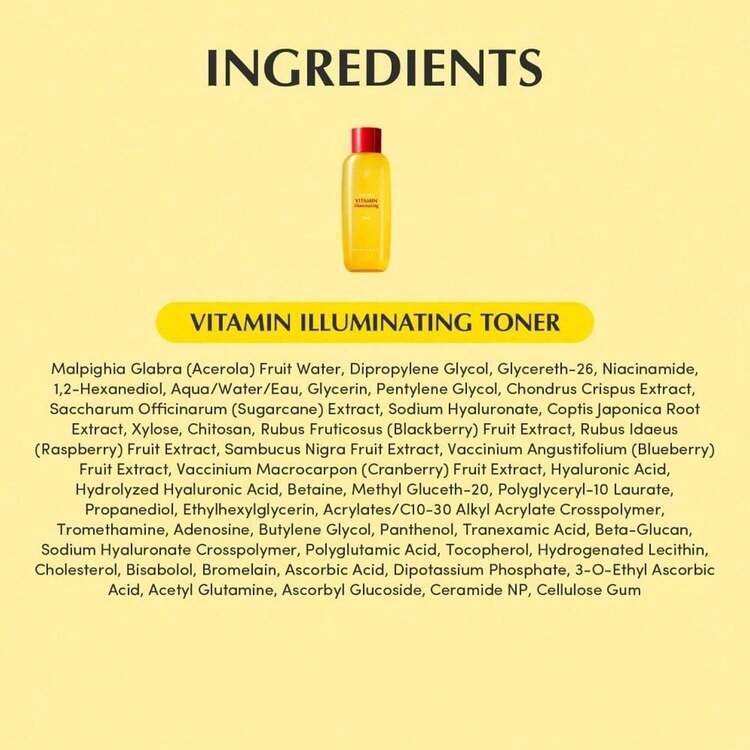 Vitamin Illuminating Toner - Brightening Vitamin C & Niacinamide 3% | Gentle Daily Exfoliating | Skin-Prep Hydration For Glowy Skin | Holiday Gifts (5.07 Fl.Oz / 150ml) - 預設 - 查看 7