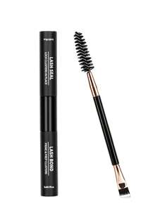 1支睫毛粘合剂，5毫升粘合剂和5毫升密封剂，带刷子，强力睫毛胶，二合一睫毛粘合剂和密封剂，防水持久，全天佩戴，二合一睫毛粘合剂和密封剂，适用于DIY睫毛嫁接，睫毛胶，睫毛胶 - 黑色 - 查看 7