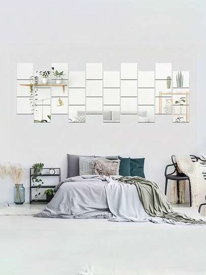 مجموعة ملصقات مرآة أكريليك متعددة القطع (20 سم)؛ تتميز بألواح مرآة أكريليك مرنة ومناسبة لديكور جدران المنزل. هذه الملصقات المربعة القابلة للإزالة لها سطح عاكس فضي ، مثالية لتعزيز جماليات الجدران وديكور المنزل. مجموعة ملصقات جدارية مربعة قابلة للتركيب وتزيين الجدران بمرآة أكريليك ثلاثية الأبعاد.