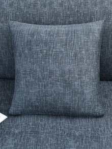 1pc Stretch Full Coverage Sofa Cover, Geometric Pattern, Modern Style Polyester Fabric, Machine Washable, Protects Sofa From Dust & Dirt (Includes 1pc Pillow Cover As Gift) - Grey - View 8