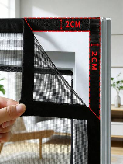 1pc Self-Adhesive Window Screen Mesh, Anti-Mosquito & Insect Net, No-Drill Removable Breathable Mosquito Net For Living Room & Bedroom Windows