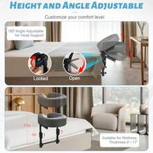 Reposacabezas de masaje para cama cuna de masaje ajustable en casa accesorio portátil para cama de masaje kit de reposo para mesa de masaje para cama de salón almohada boca abajo después - Grisoscuro - Ver 3