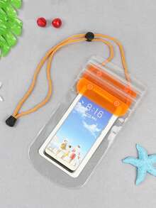 1 pieza Bolsa impermeable para teléfono, diseño triple impermeable, compatible con pantalla táctil, apta para nadar, bañarse, funda impermeable para teléfono - Multicolor - Ver 12