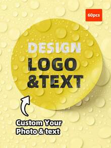 1-100张定制贴纸，个性化商业标签，定制贴纸和Logo，婚礼生日洗礼贴纸，设计您自己的贴纸，个性化生日贴纸，可爱定制贴纸，个性化，精致配饰，浪漫礼物，多功能，装饰性，可重复使用，精致，时尚，高品质，色彩缤纷，现代，定制，个性化，独特，家居装饰，温馨氛围，冬日优雅，永恒之爱 - 彩色 - 查看 113