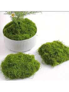 1pc 20g/50g/100g/200g/500g Artificial Moss, Suitable For Home Decor, Fake Moss Micro Landscape Arrangement, Lawn, Potted Plants - Multicolor - View 3