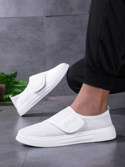 Giày thể thao nam 2026 thoáng khí, chất liệu lưới, kiểu dáng slip-on, nhẹ và thoải mái, đế mềm, thích hợp cho mùa xuân/hè, size 36-46.