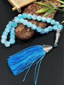 1串穆斯林流苏念珠，33颗珠子，高品质祈祷念珠，日常祈祷手持念珠 - 彩色 - 查看 4