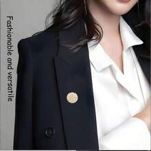 1件畅销全镶钻防滑日月胸针，奢华小众新款胸针花朵 - 彩色 - 查看 2