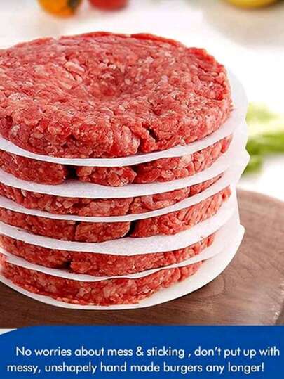 100 st/4,33 tum non-stick matpapper, bakplåtspapper, fettsäkert papper, oljeisolerande papper, lämplig för kök, restaurang, hamburgare, nötköttsbiffar, frysta livsmedel, hembakade pajer, bakverk, bakplåtsunderlägg, matunderlägg