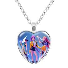 Magical Girl Heart-Shaped Necklace - Multicolor - View 19