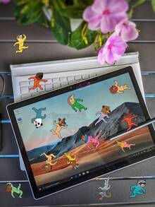 50 Pcs Funny Monster Animal Stickers Set, Elephant Panda Crocodile With Human Muscles, Waterproof For Laptop, Phone Case, Scrapbooking, Journals, Water Bottle & Hipster Style, Stationery Supplies - Animal Monster - View 2