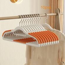 10个防滑衣架，重型耐用衣架，适用于家庭衣物晾晒和收纳整理，适用于卧室、浴室、家庭场所 - 彩色 - 查看 30