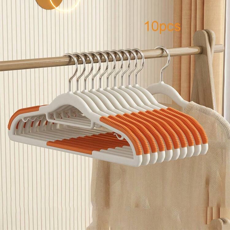 10pcs Non-Slip Clothes Hangers, Heavy Duty Durable Hangers For Home Clothing Drying And Storage Organization, Suitable For Bedroom, Bathroom, Household - Multicolor - View 27