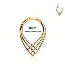 16G鼻中隔环 316L不锈钢鼻环耳骨耳环 身体穿刺饰品 男女通用 - 不銹鋼身體穿刺飾品 - 查看 13