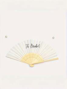 1pc Bamboo Folding Fan, Portable Wedding Bride Bridesmaid Party Favor Decoration - Folding Fan - View 11