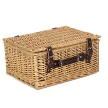 Red Hamper 40cm Buff Wicker Picnic Basket - Brown - View 3