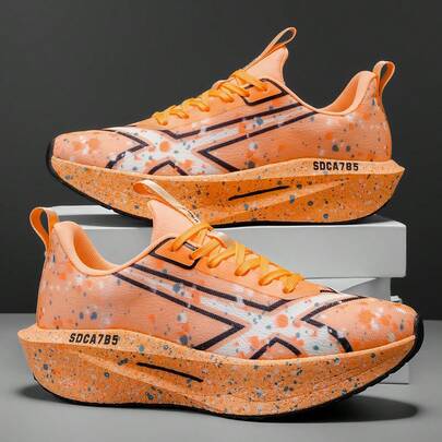 男女通用跑步鞋，轻便透气防滑运动鞋，适合跑步、慢跑、网球和健身房运动 - 休闲套穿式，织物鞋面和EVA鞋底，四季皆宜