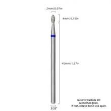 3/32英寸俄罗斯金刚石指甲钻头 - 专业指甲角质层和底部清洁研磨钻头,电动美甲工具,用于去除老茧 - 彩色 - 查看 15