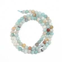 1 chuỗi hạt đá tự nhiên Amazonite, hạt đá tròn, hạt đá khối lập phương, hạt đá rời thời trang dùng để làm trang sức DIY, vòng tay, vòng cổ, bông tai. - alexandrite - Xem 11
