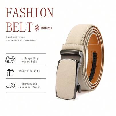 DOOPAI Men's Ratchet Belt - Classic Vintage Click Buckle, Adjustable Length, Ideal Gift Set For Formal And Casual Wear