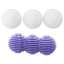 6pcs Laundry Ball Silicone Wash Ball For Washing Machine Lint Remover Dryer Balls Soft Pet Fur Catcher Balls For Laundry Reusable Home Gadgets White/Purple - Purple - View 6