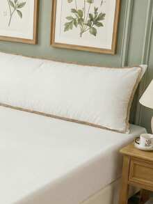 1 chiếc vỏ gối tựa lưng dài phối màu be và kaki, khung hình chữ nhật, trang trí bằng quả cầu bông - Vải polyester mềm mại, vỏ gối màu xanh lá cây phù hợp cho ghế sofa phòng ngủ - Gối trang trí eo, trang trí mùa đông, quà tặng unisex, sử dụng được cả bốn mùa. - Nhiều màu - Xem 9