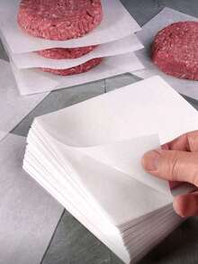 100pcs/4.33 Inch Non-Stick Food Paper, Baking Paper, Grease-Proof Paper, Oil-Isolating Paper, Suitable For Kitchen, Restaurant, Hamburgers, Beef Patties, Frozen Foods, Homemade Pies, Baked Goods, Baking Tray Liners, Food Pads - View 3
